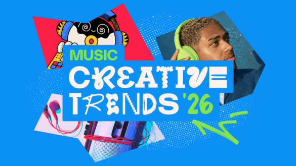 Visual representation of 2026 music trends including hybrid genres, cinematic sound, and AI integration